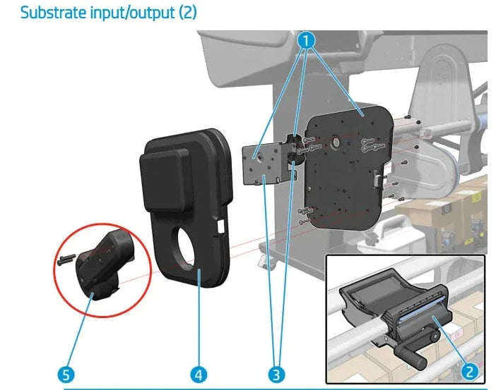 MIMO Covers-Brackets for the HP Latex 560 and 570 Series (M0E29-67042) - Refurbished