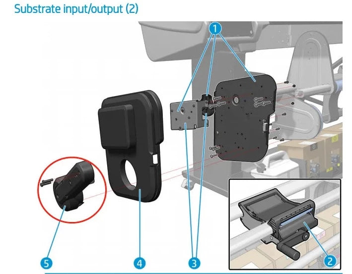 MIMO Covers-Brackets for the HP Latex 560 and 570 Series (M0E29-67042) - New