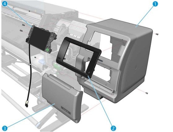 HP B4H70 – 67075 Panel Frontal Bisel 64 Serv (part number 2) www.wideimagesolutions.com Parts and Inks 66.00