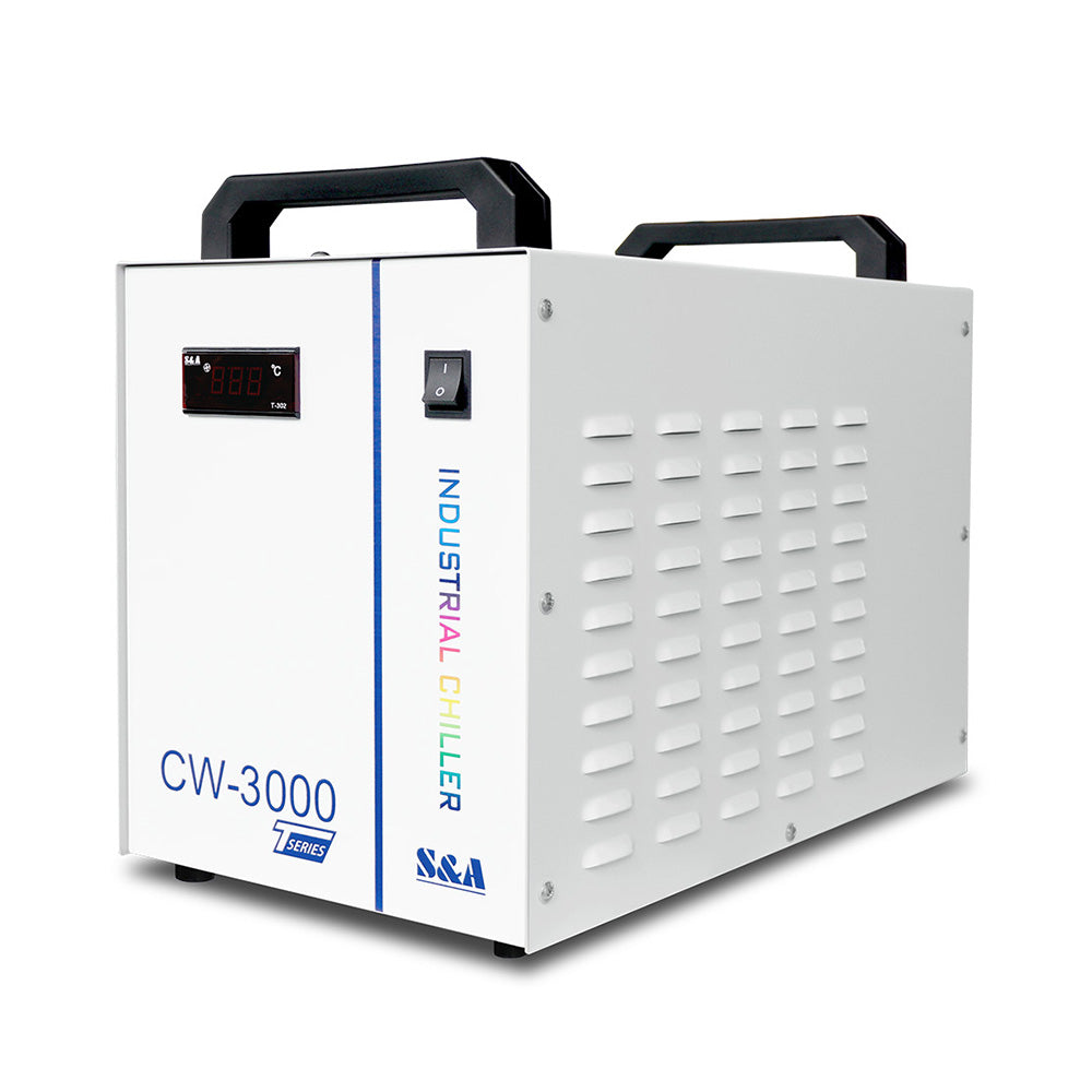 S&amp;A 3000TG Thermolysis Industrial Water Chiller for CO2 Glass Tube of Engraving Machine, AC 1P 220-240V, 50Hz