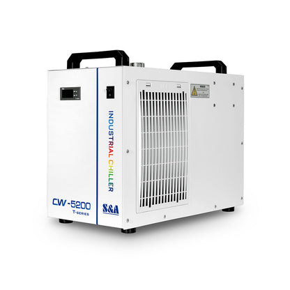 S&amp;A 5200DH Industrial Water Chiller for 130W CO2 Engraver or CNC Spindle Water Cooling, AC 1P 110V 60Hz