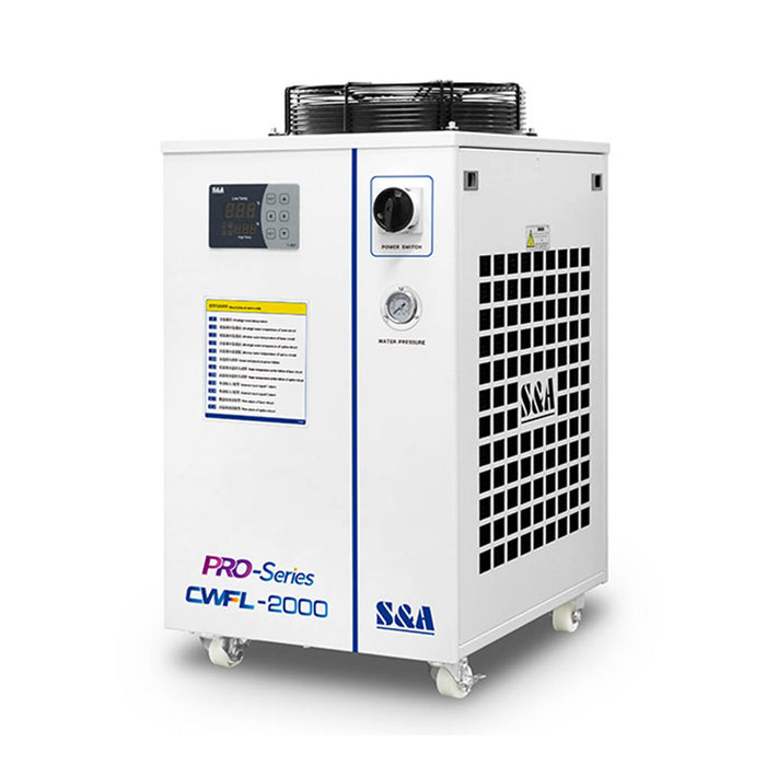 S&A CWFL-2000BN Industrial Water Chiller for Cooling 2000W Fiber Laser, 3.08HP, AC 1P 220V, 50Hz