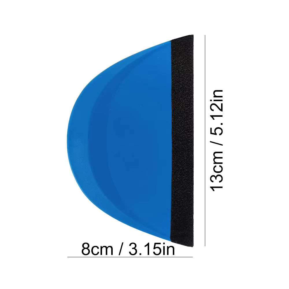 Window Tint Wrap Curve Squeegee / thin edge (optional Felt) - 13 x 8cm (3pcs)