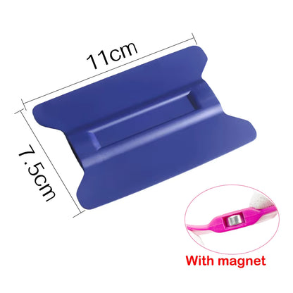 Vinyl Wrap Felt Squeegee Wing Magnets (11cm x 7.5cm) - 1pcs (Blue/Yellow)