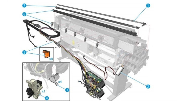 PIP Floater and ISS Connector for Latex 310 330 360 370 570 (B4H70-67109)