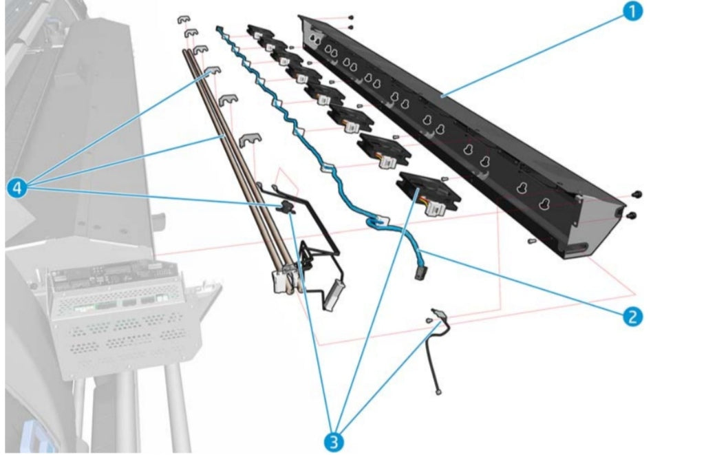 Air Curtain With Resistors No Fan - For HP Latex 360/370 Series (B4H70-67156) - Refurbished