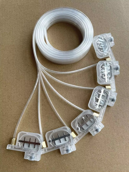 150cm A3 A4 DTF Printer Ink tube / DTG Printer 6 lines Ink Pipe line Ink Sac Damper with Screw Nuts for the L805 L801 L1800 R1390 Series