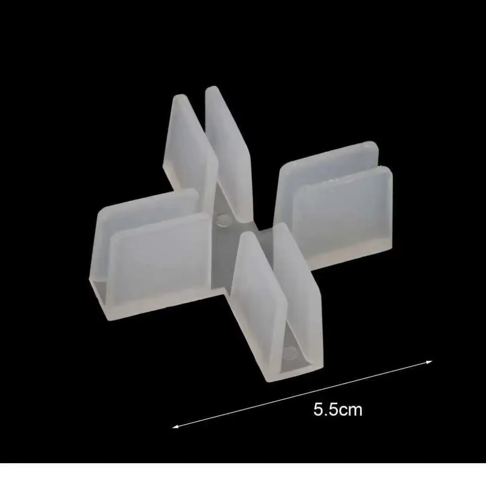 100pcs Acrylic Board Clamp Clip Cross Shape 4 Way Clamp Insert Carton Edge Connector