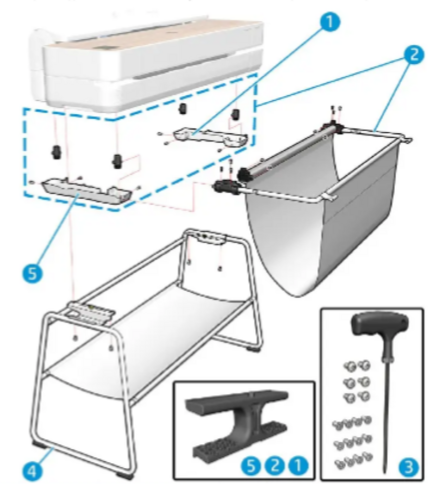 Stand SV for the HP DesignJet Studio Steel 36-in Series (5HB14-67001)