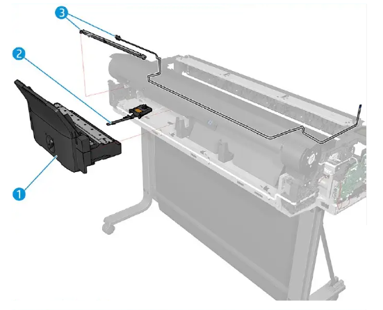 Multi-Sheet Tray Sensor Assembly for the HP Designjet T650, T630, Studio Steel 36-in Series (5HB08-67010)