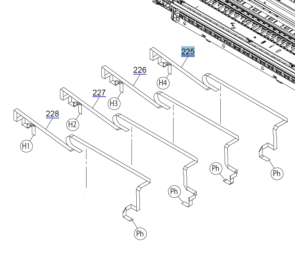 EPSON SureColor F500/F501/T2100 T3100/T3100N/T3100X Head Cable / HARNESS - CN502 CN503 CN504 CN505 - 2183762 + 2183764 + 2183765 + 2183766