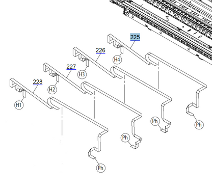 EPSON SureColor F500/F501/T2100 T3100/T3100N/T3100X Head Cable / HARNESS - CN502 CN503 CN504 CN505 - 2183762 + 2183764 + 2183765 + 2183766