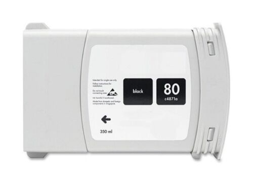 HP 80 Black Ink 350 ml for HP DesignJet 1050C and 1055CM - Partially Used (C4871A)