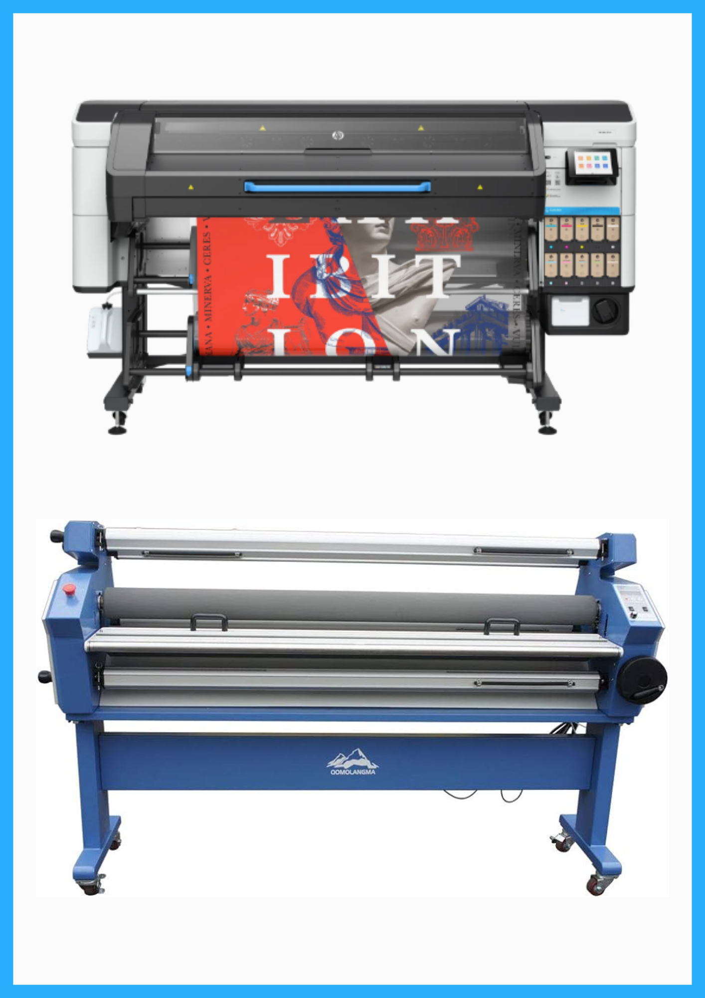 ON SALE - BUNDLE - HP Latex 730W 64" Wide Format Printer - New + 55" Full-Auto Wide Format Cold Laminator with Heat Assisted - New