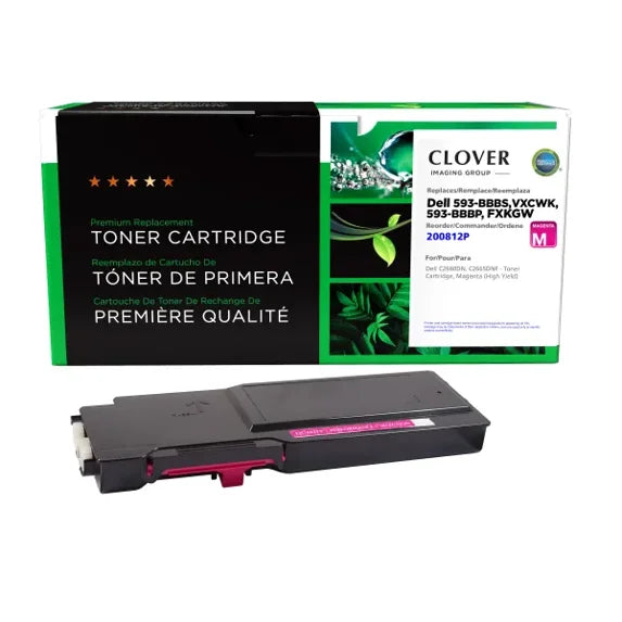 Clover Remanufactured High Yield Magenta Toner Cartridge for Dell C2660