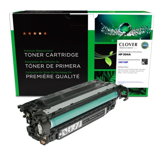 Clover Remanufactured High Yield Black Toner Cartridge for HP 504X (CE250X)