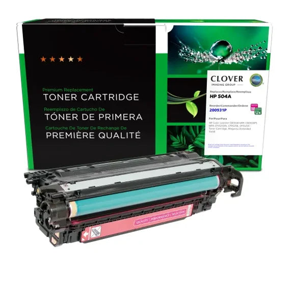 Clover Remanufactured Extended Yield Magenta Toner Cartridge for HP CE253A