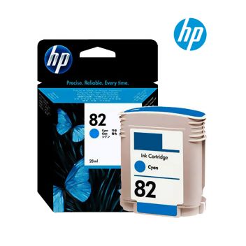 HP 82 OEM Cyan Ink Cartridge for the Designjet 500 and 800 - Partially Used (C4911A)