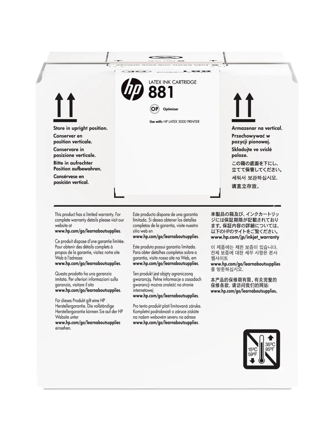 HP 881 5-liter Latex Optimizer Cartridge for HP Latex 1500, 3200 - CR337A