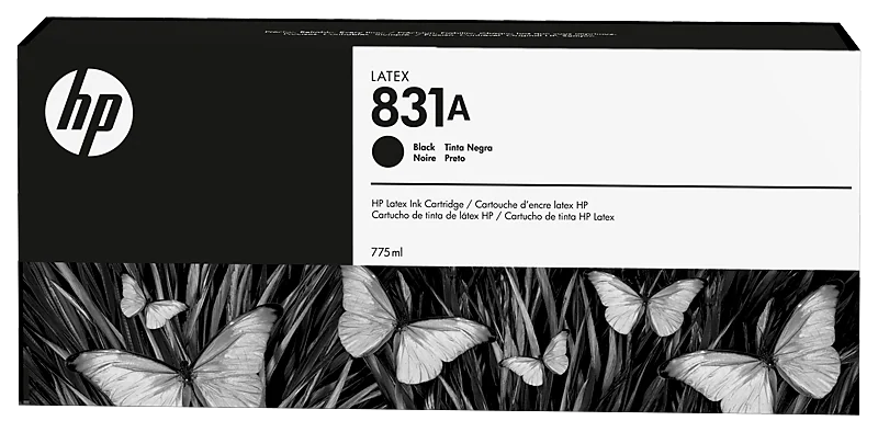 HP 831A Black Ink Cartridge 775ml for HP Latex 310, 315, 330, 335, 360, 365, 560 - CZ682A