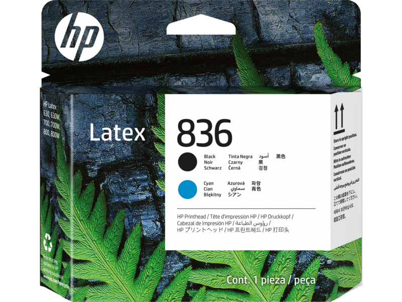 HP 836 Black/Cyan Printhead for Latex 700, 700W, 800, 800W (4UV95A)