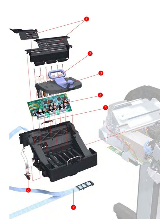 Carriage Cover Assembly for the HP DesignJet T1100, T1100ps, T610 Plotters (Q6683-60189)