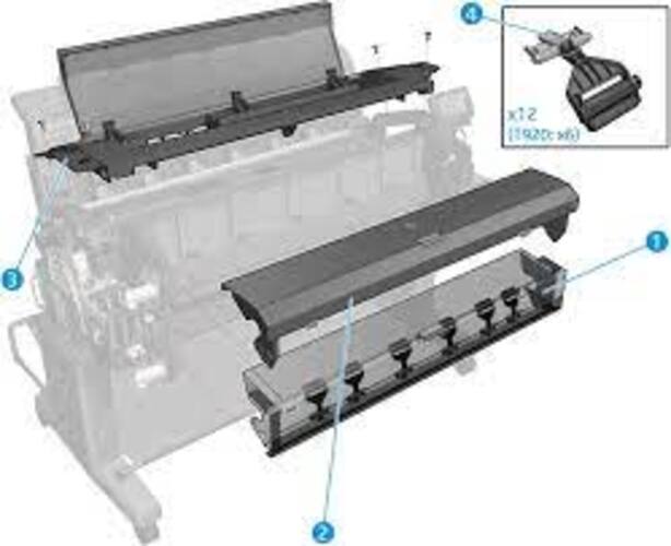 Pinch Arm Top Roller for HP DesignJet T920, T930, T1500, T1530, T2500, T2530, T3500 Series (CR357-67067)