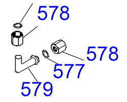 Joint Screw,O ring,long L tube (Substitute) for EPSON 4000/4450/4800/4880 - 1614680, 1091107, 1249356