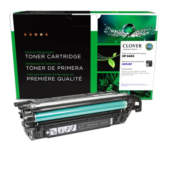 Clover Remanufactured High Yield Black Toner Cartridge for HP 646X (CE264X)