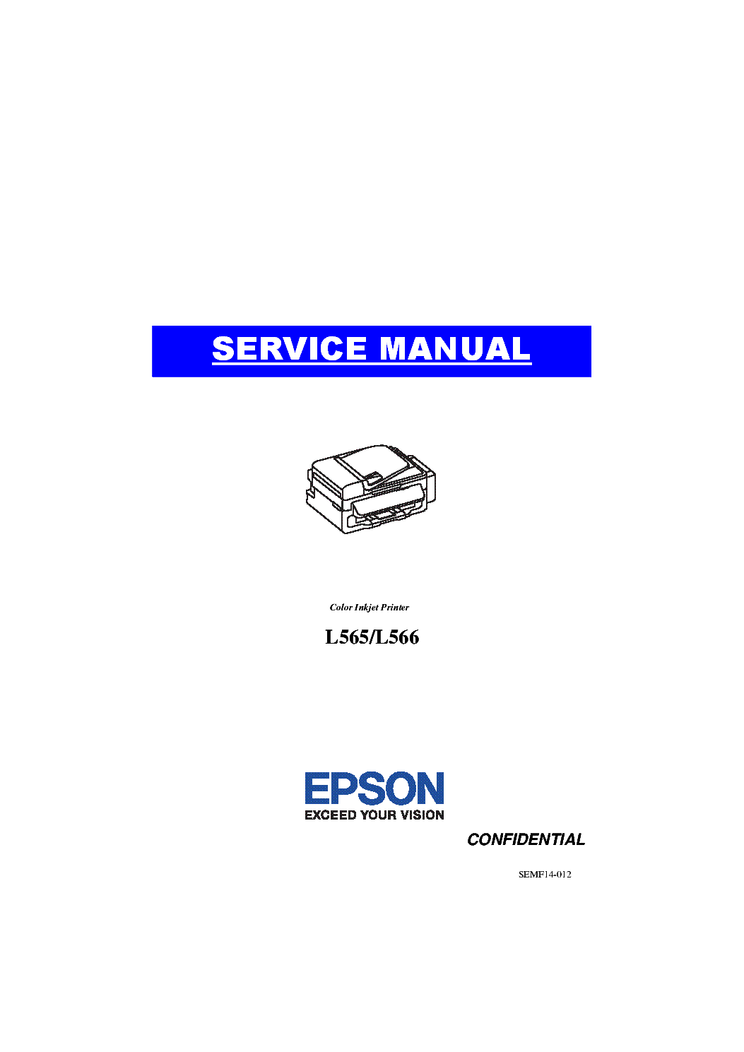 EPSON L565/L566 Service Manual