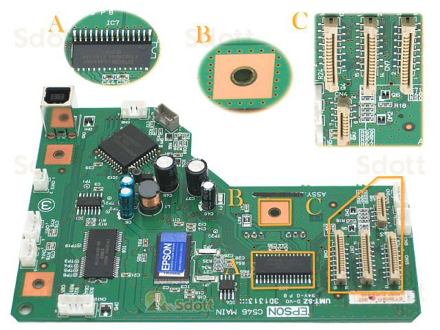 Main Board (C546 MAIN) for EPSON R230/R220/R210 - 2111912