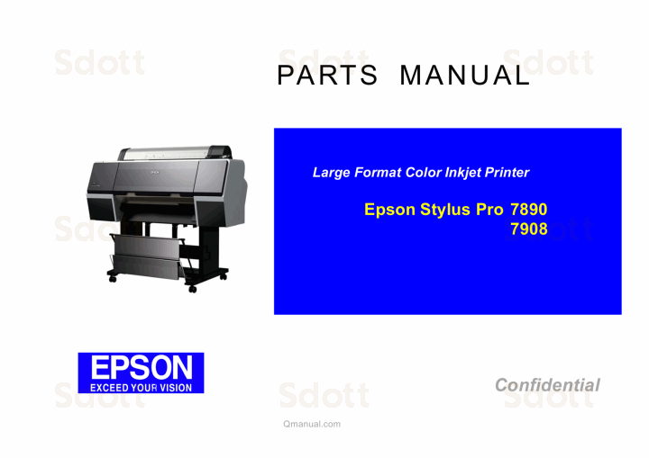 EPSON Stylus Pro 7890 7908 Parts Manual