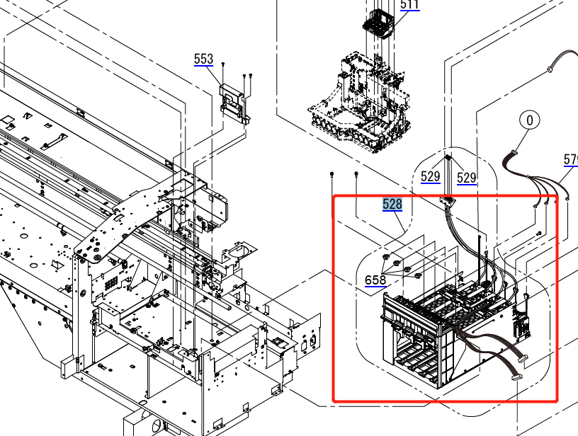 Right INK HOLDER. for EPSON SC-F7200 F7270 F9200 F9270 - 1921964 / 1863901 / 1828621
