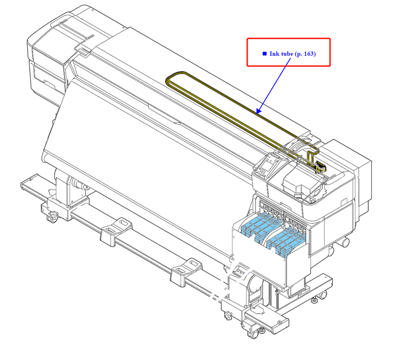 EPSON SC-F9300 F9370 F9400 F9470 B9000 B9070 INK TUBE ASSY - 1863585