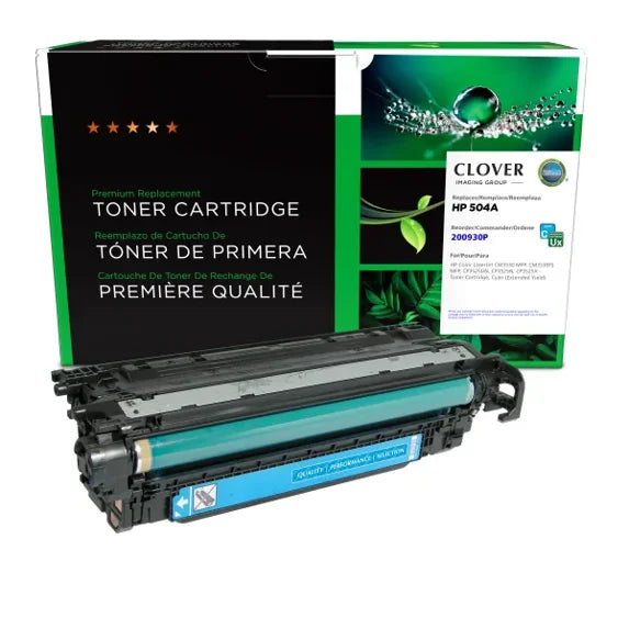 Clover Remanufactured Extended Yield Cyan Toner Cartridge for HP CE251A