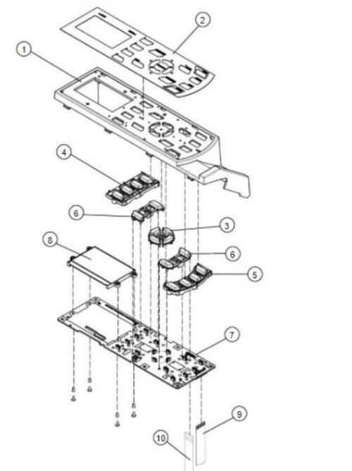 Flexible Cable, FPC707102 (Main Board J3 to Control Panel Board J1) for Graphtec FC8600-60 (692140322)