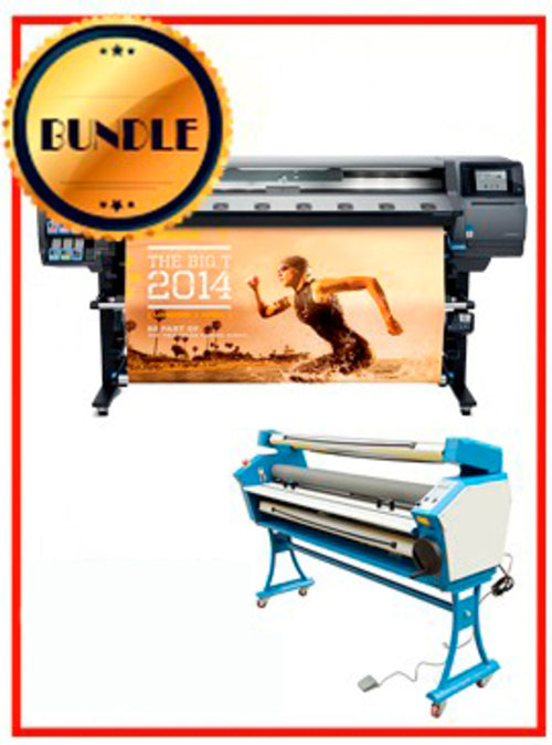 BUNDLE - Plotter HP Latex 360 64¨ Recertified (90 Days Warranty) + Upgraded Ving 63" Full-auto Low Temp. Wide Format Cold Laminator, with Heat Assisted