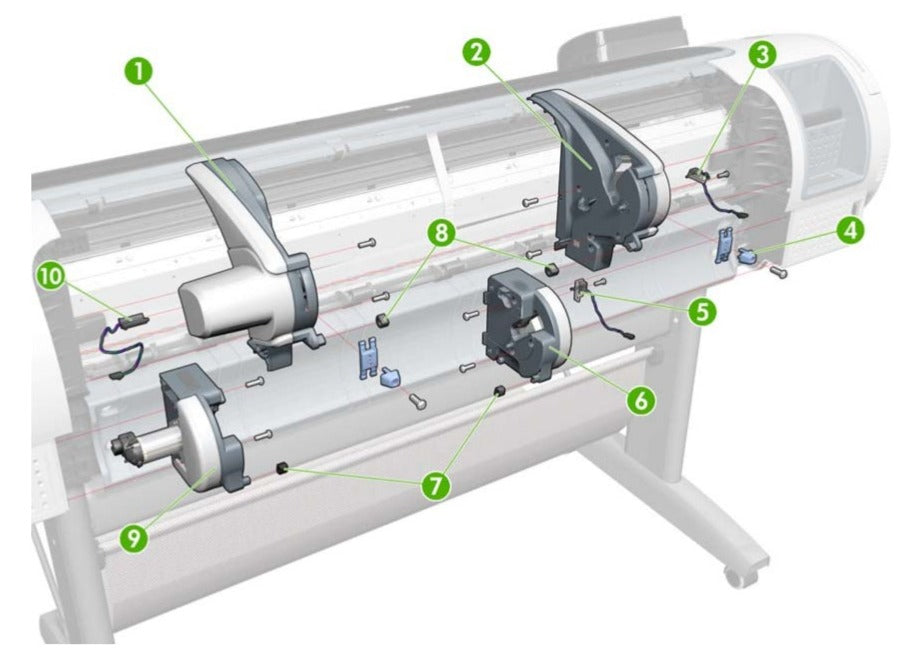 Upper Left Support Sensor with Cable for the HP DesignJet T1200, T770, T2300 44-in Series (CH538-67065)