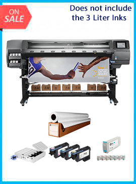 HP Latex 370 Recertified (90 Days Warranty) + 64" Graphtec FC8600-160 High Performance Vinyl Cutting Plotter + Upgraded Ving 63" Wide Format Cold Laminator