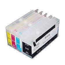 4 Refillable Ink Cartridges with Permanent Chip for the HP 711 Designjet T120 T520