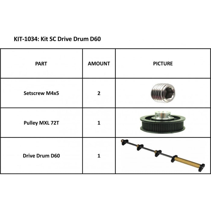 SC Drive Drum for SummaCut D60 Series (KIT-1034)
