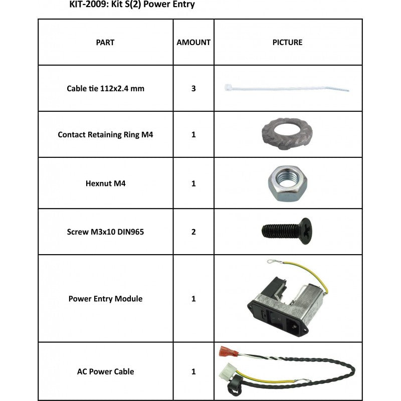 Power Entry for Summa S(2)Class Series (KIT-2009)