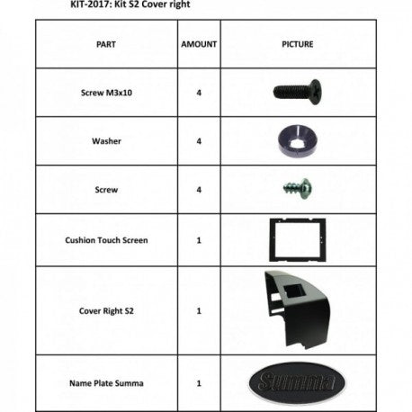 SummaCut S2 Cover Right (Kit-2017)