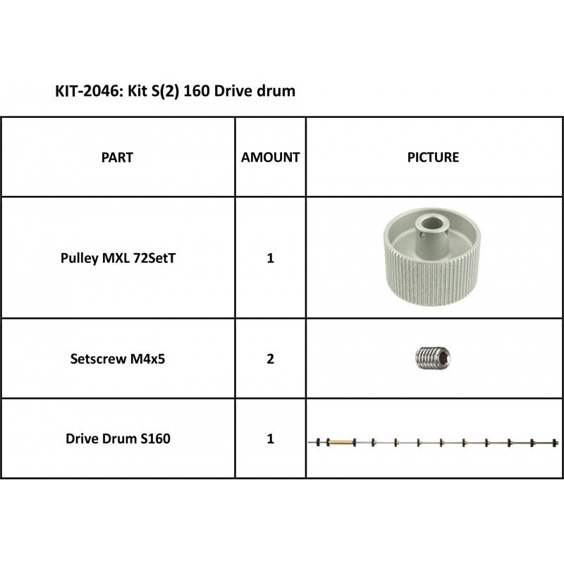 Drive Drum for Summa S Class S(2) 160 Series (KIT-2046)