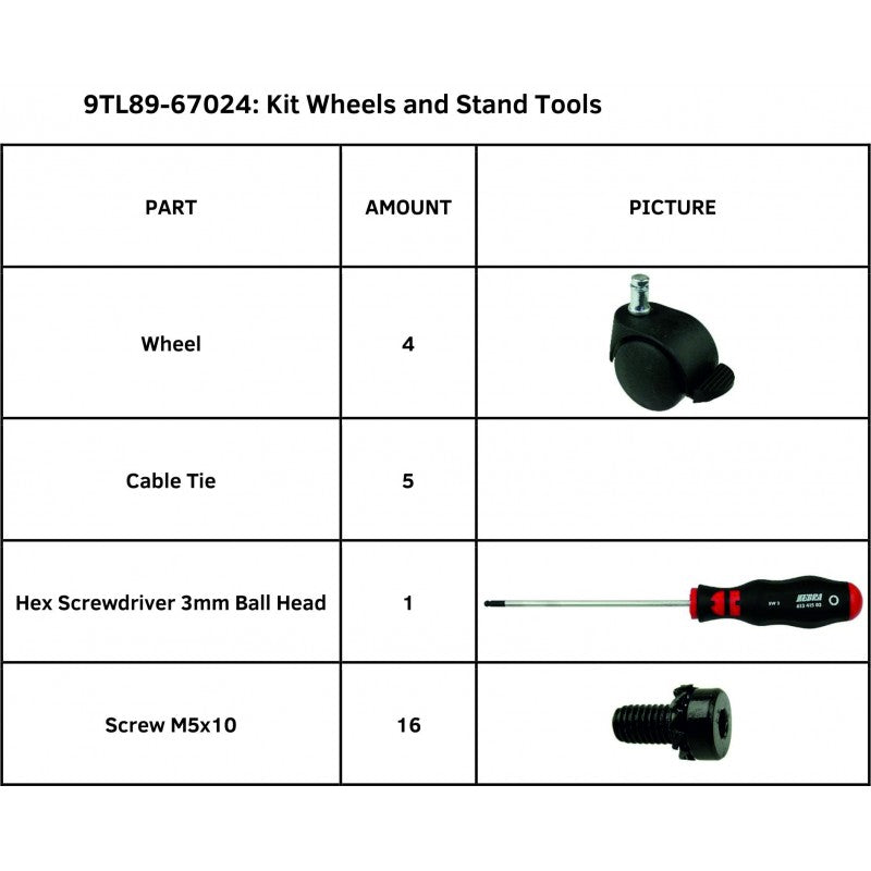 SummaCut Kit Wheels and Stand Tools for Summa S One Series (9TL89-67024)