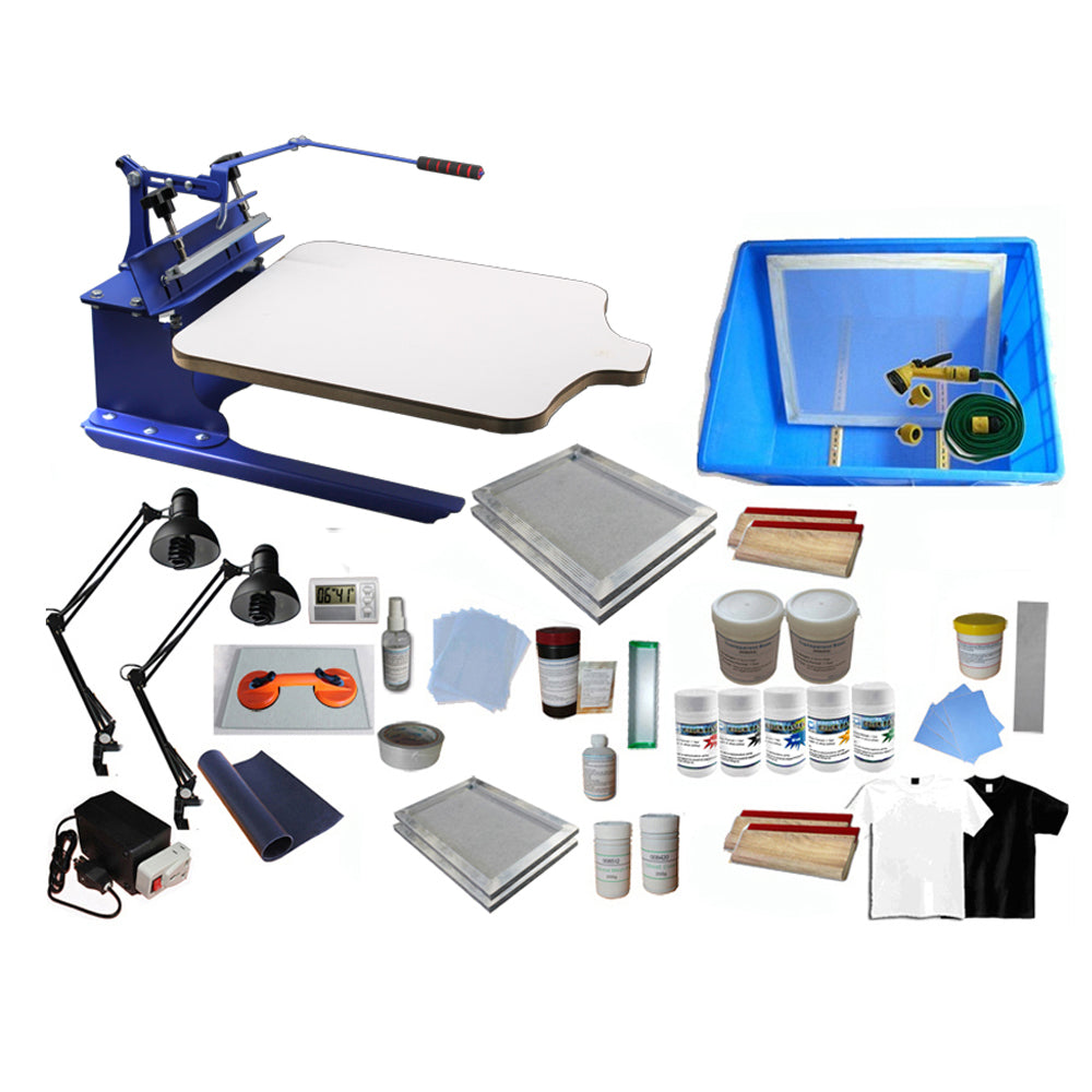 Single Color Screen Printing Kit Pallet Adjustable Press Exposure Unit