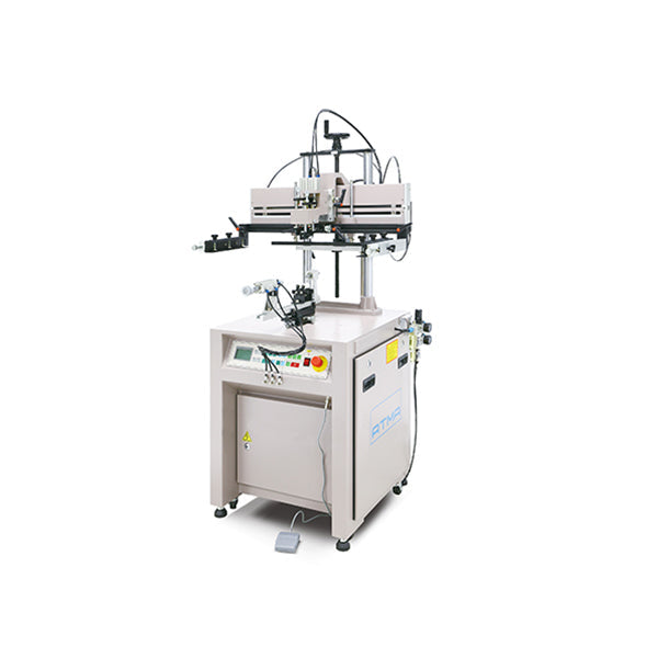 220V 350W ATMA Pneumatic Mini Curve Screen Printer Screen Printing Press(Diameter:ϕ5.7"x7.9" )