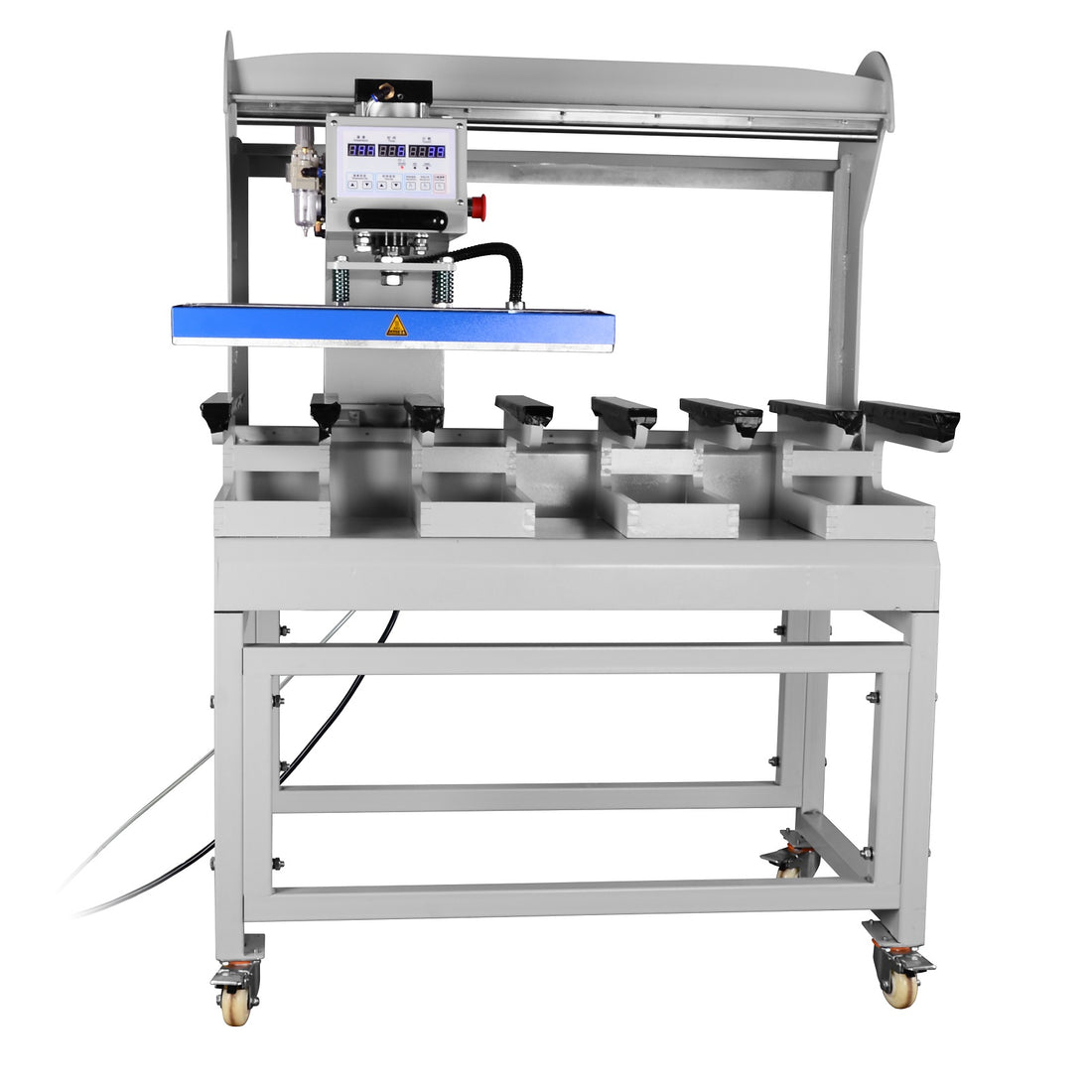 Qomolangma 16in x 24in Semi-Automatic Up-Sliding Pneumatic Eight-Bar Heat Press Machine – For Seamless Flat Bonding of Denim &amp; Underwear