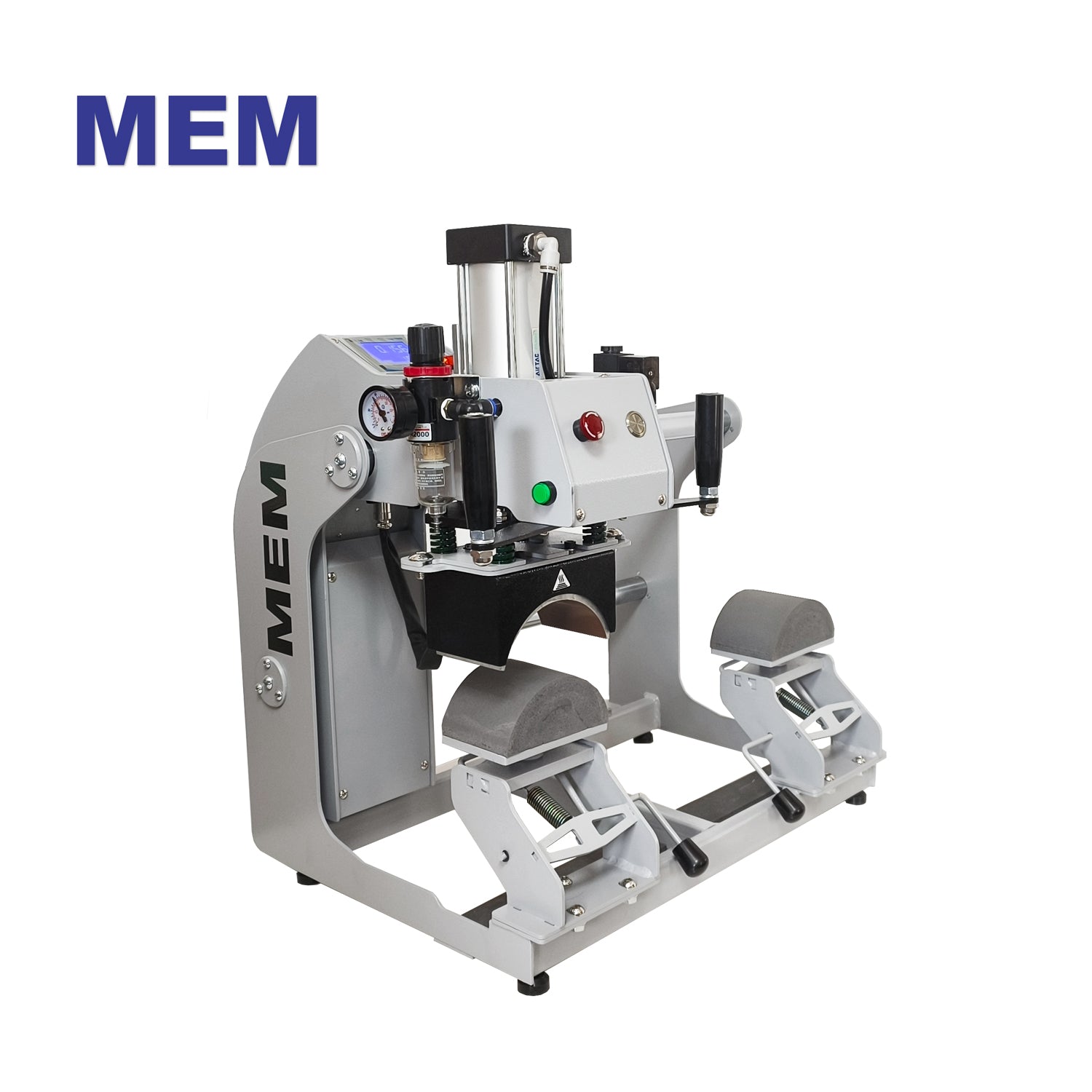 US Stock, MEM 13" x 9" Semi-Automatic Pneumatic Double Station Hat Press Machine