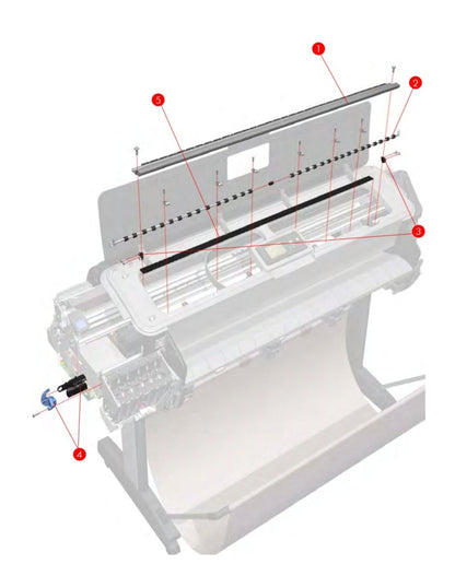 Starwheel assembly for the HP DesignJet T620, T790, T1100, T610, Z2600 24&quot; Plotters (Q6683-60196) - Refurbished